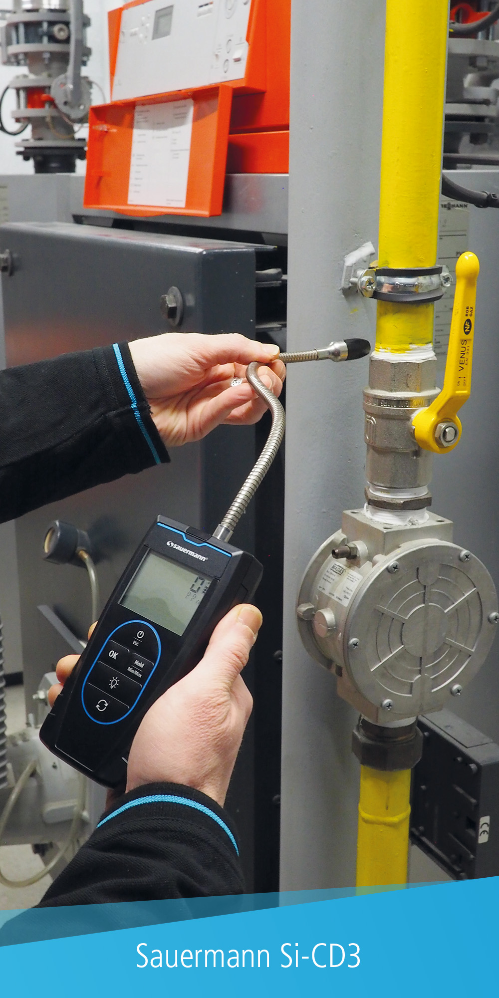 Si-CD3 gas leak detector