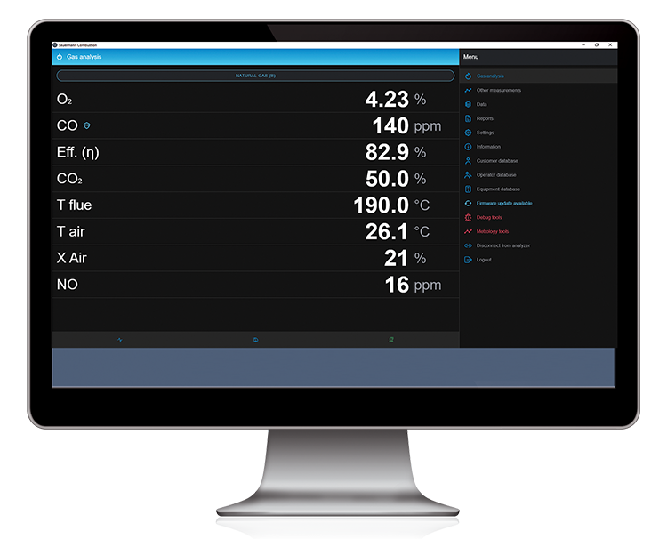 Logiciel Sauermann Combustion
